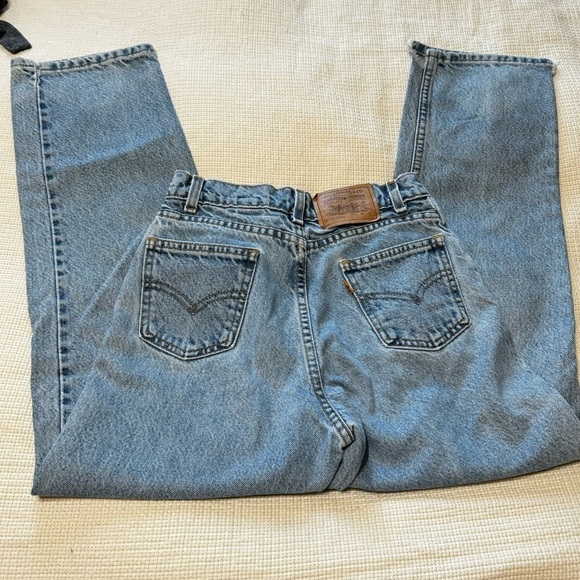 Vintage Orange Tab Levi’s Light Wash Tapered Leg High Rise 24 inch Waist - Picture 1 of 11